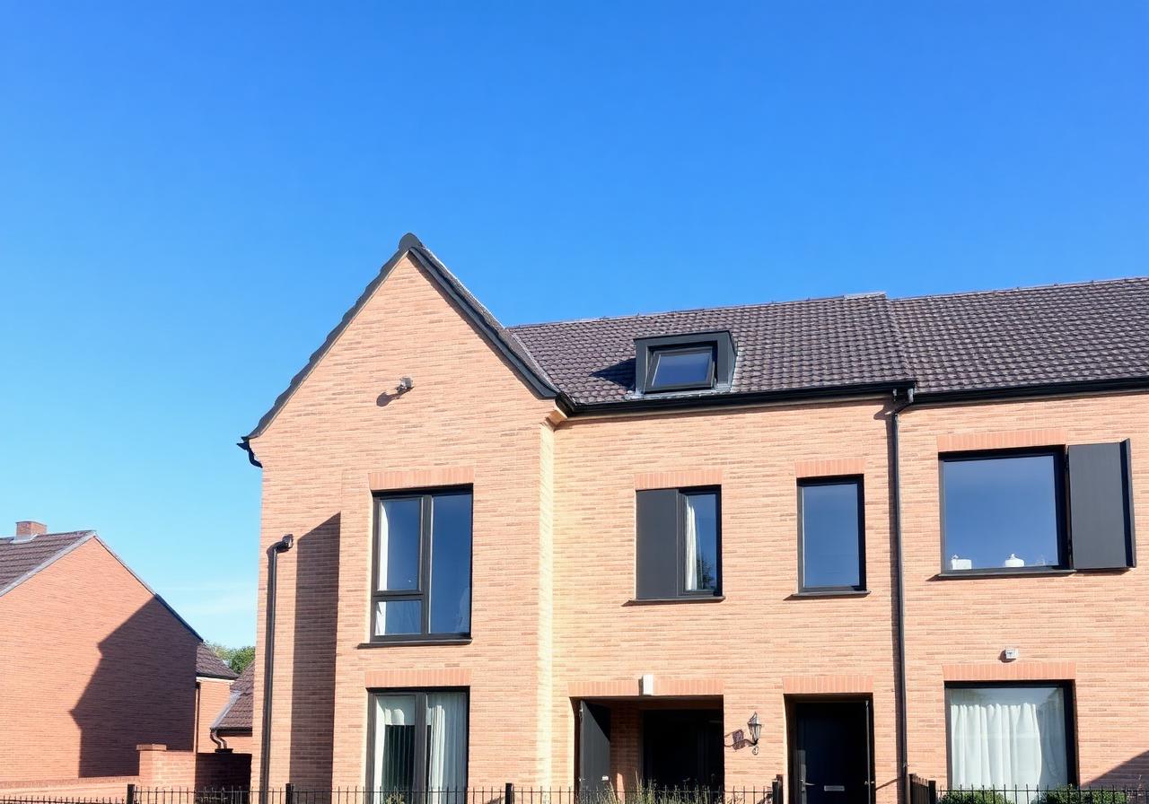 Moderne twee-onder-één-kapwoning met grote kozijnen — Regel-air® zorgt voor continu frisse lucht in elk vertrek.