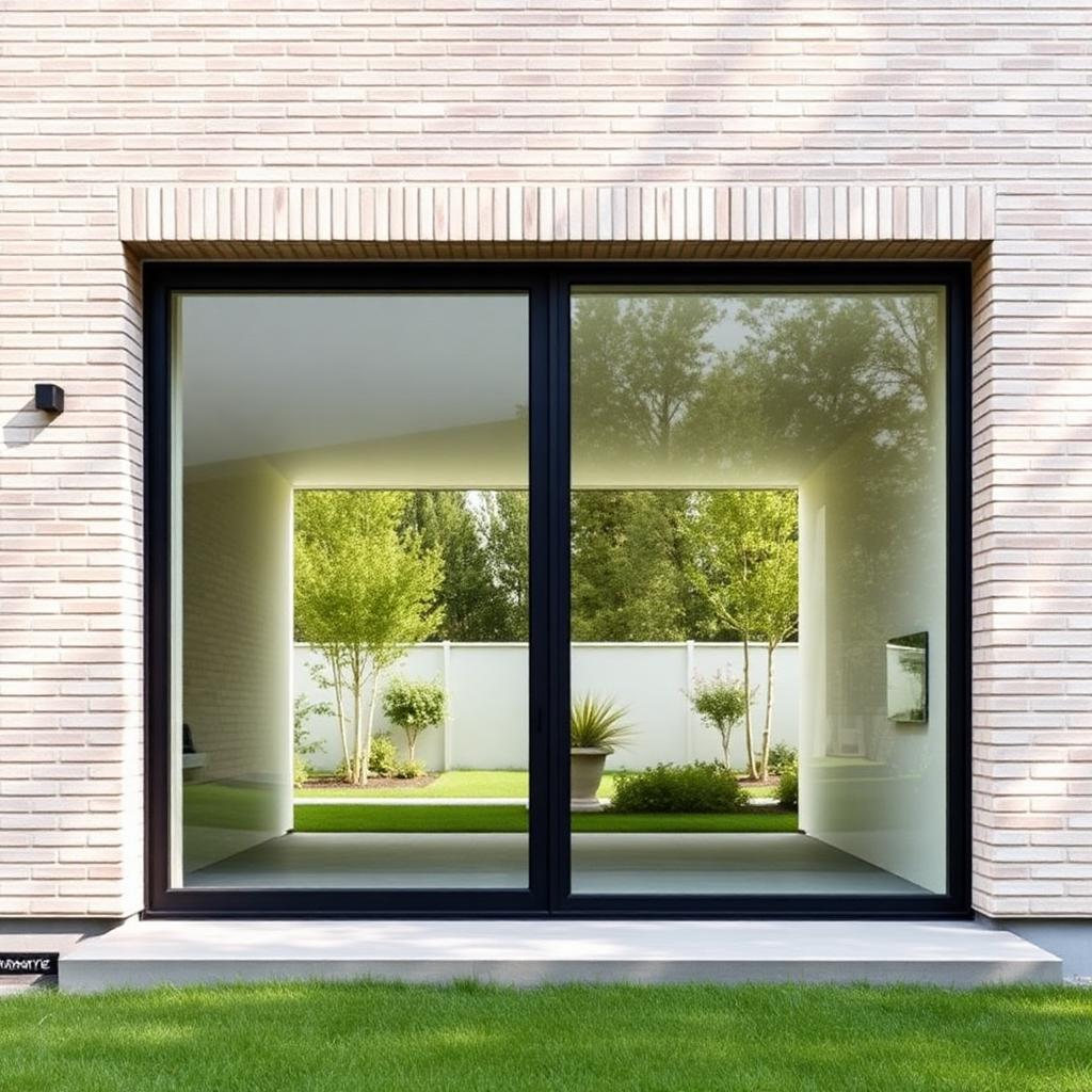 Aluminium kozijnen — Slanke zwarte schuifpui — moderne villa