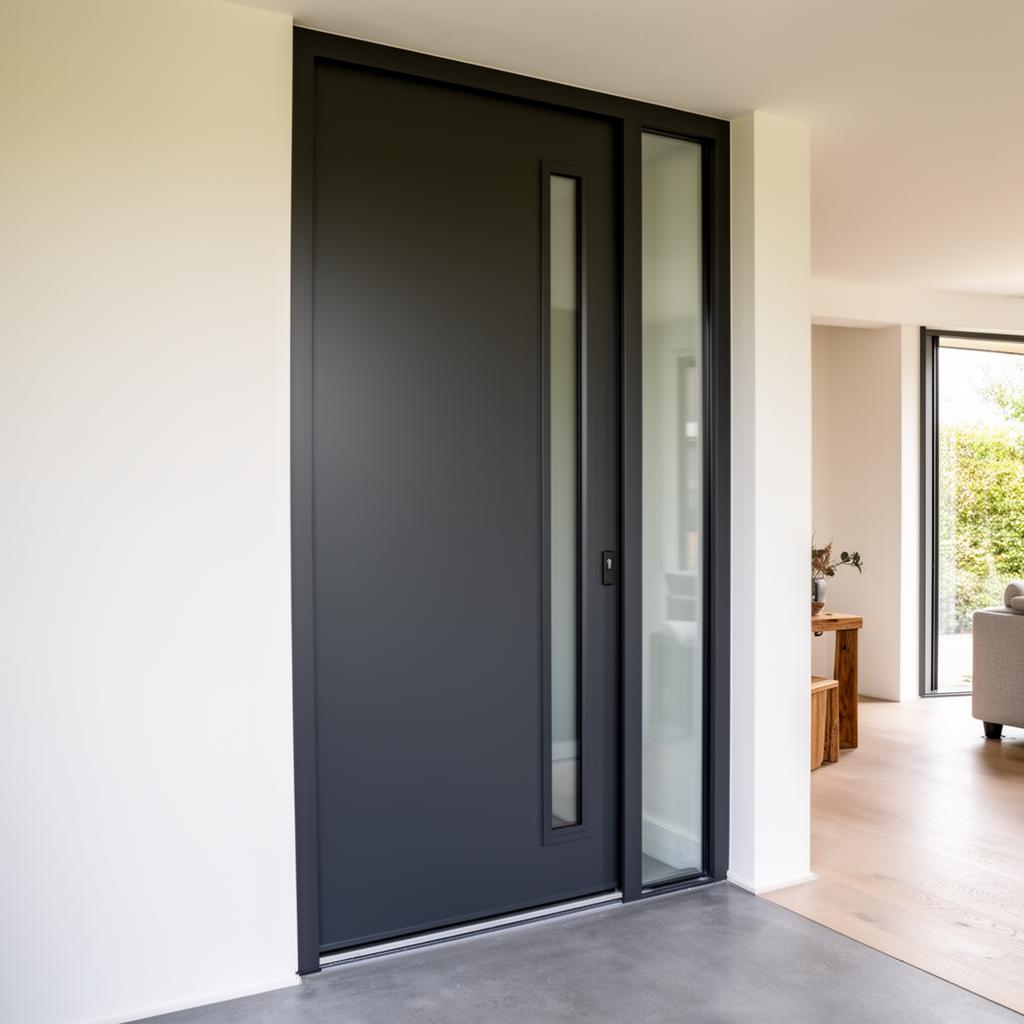 Loopdeur met zijlicht — entree met smal vast glasdeel voor extra daglicht